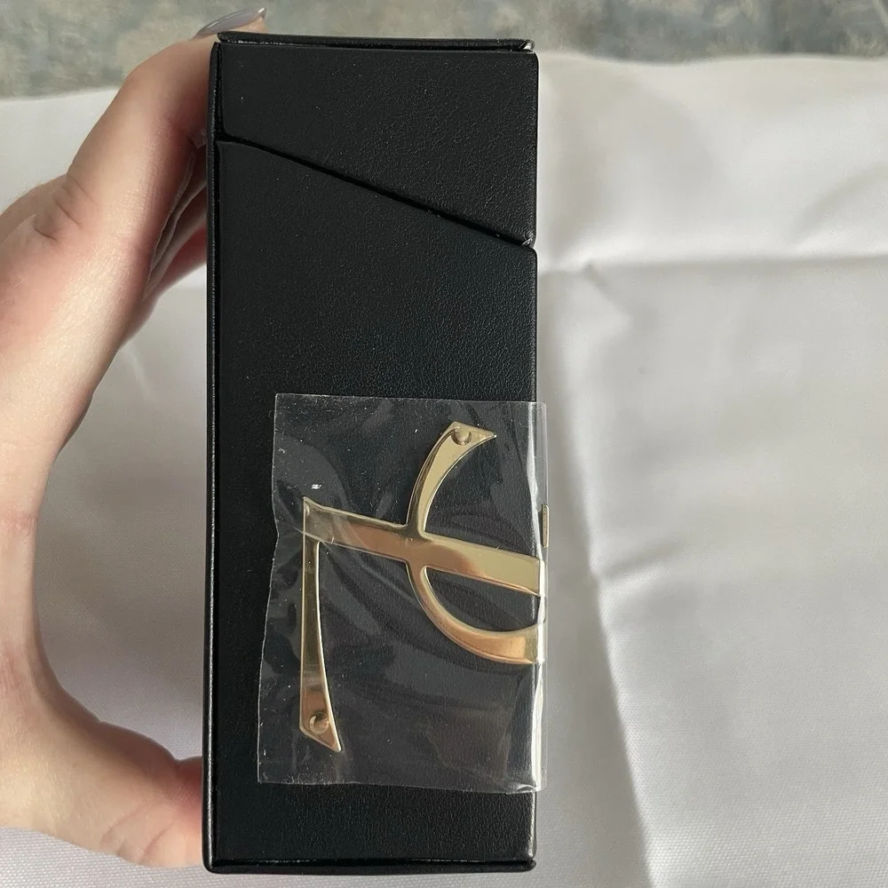 YSL BEAUTE Black Magnetic Brush Makeup Box Gold Logo YVES Saint Laurent NEW